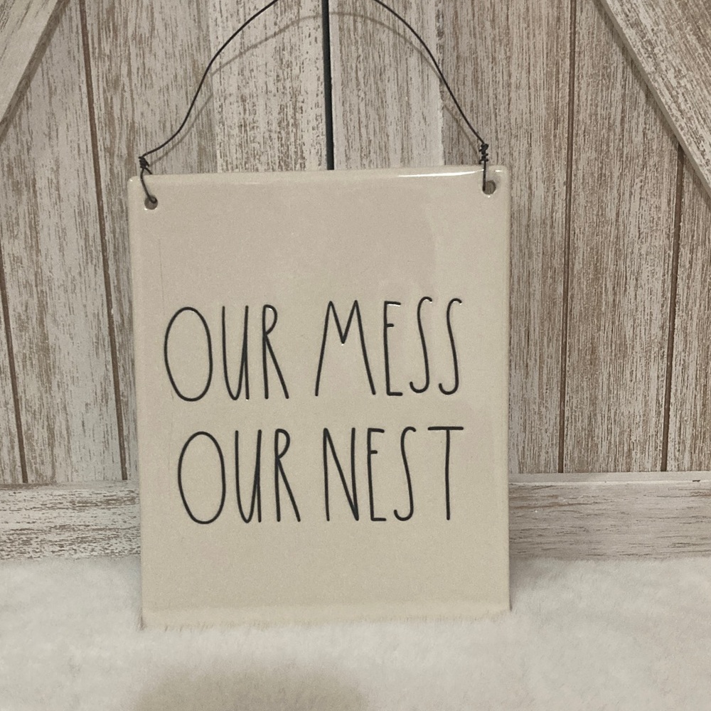 Rae Dunn Ceramic Wall Hanging Sign